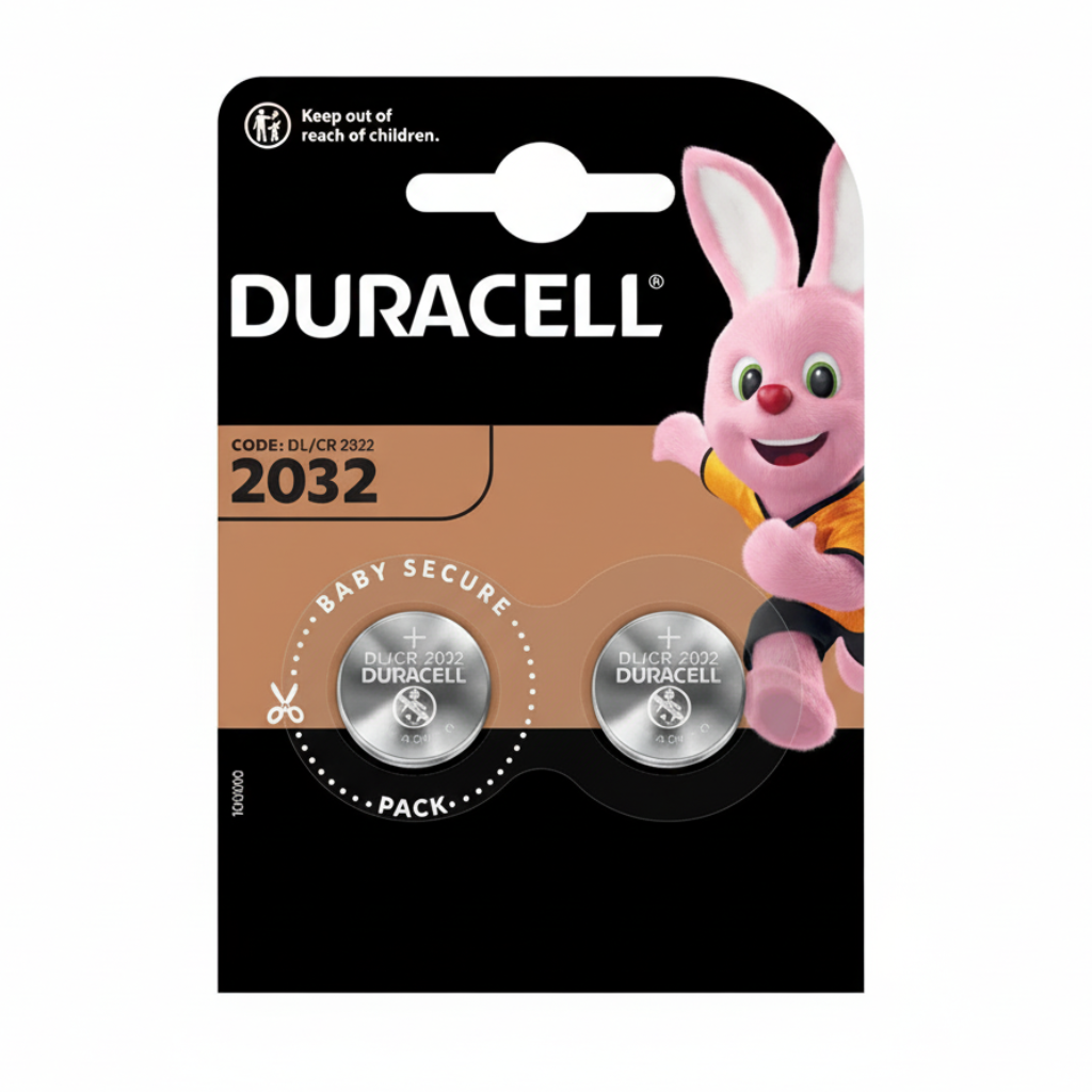 2er Pack Duracell CR2032 Lithium Knopfzellen 3 V