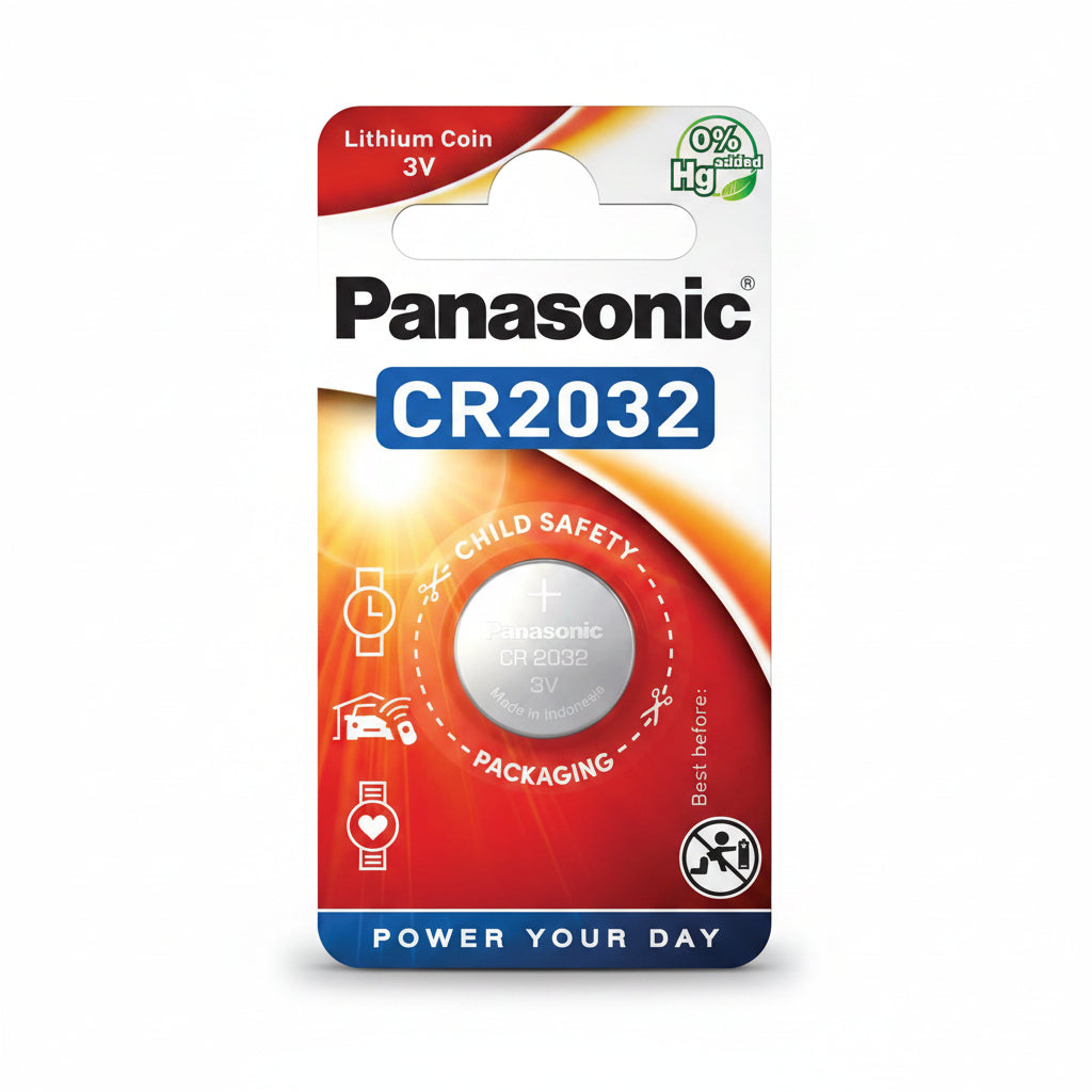CR2032 Batterie 3V Lithium Knopfzelle 1 Stück Panasonic - MIZO.at