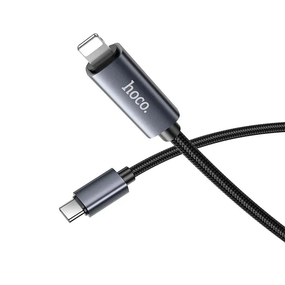 HOCO X112 Type-C to Lightning Cable 27W with Display – Black - MIZO.at