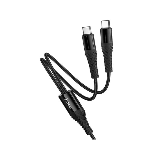 Hoco X123 2in1 USB-C Kabel 1m Schwarz Dual-Anschluss - MIZO.at