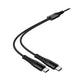 Hoco X123 2in1 USB-C Kabel 1m Schwarz Dual-Anschluss - MIZO.at