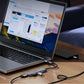 Orico YSA5-U3 USB-Hub 4-Port | USB-A/C, 5 Gbit/s, Grau - MIZO.at