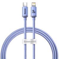 iPhone Ladekabel USB C auf Lightning 20W Schnellladen 1,2 m Baseus Lila - MIZO.at