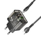 Hoco N34 20W Dual Ladegerät USB-A + USB-C + USB-C Kabel Transparent - MIZO.at