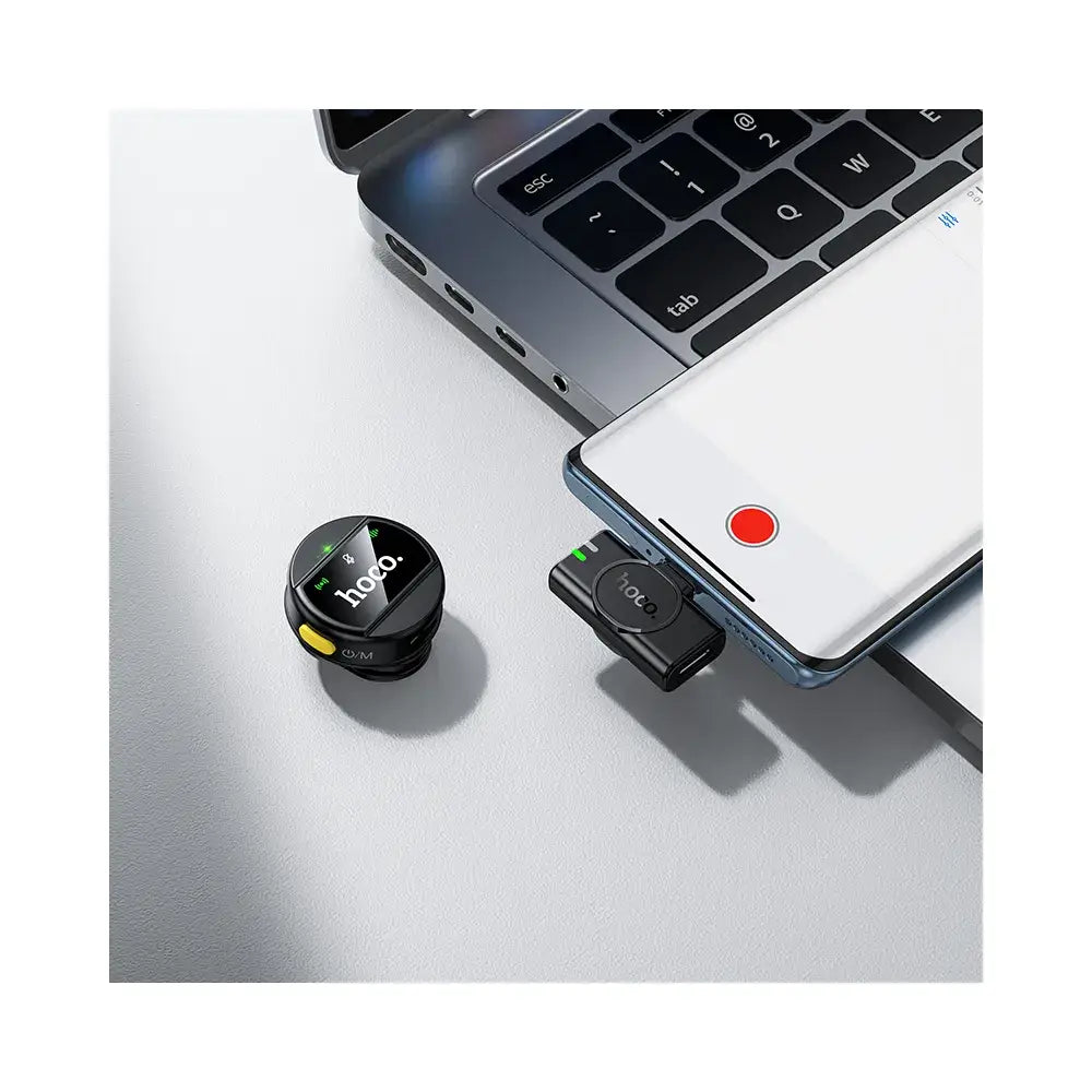 Hoco L21 Wireless Mikrofon USB-C Schwarz Funk - MIZO.at