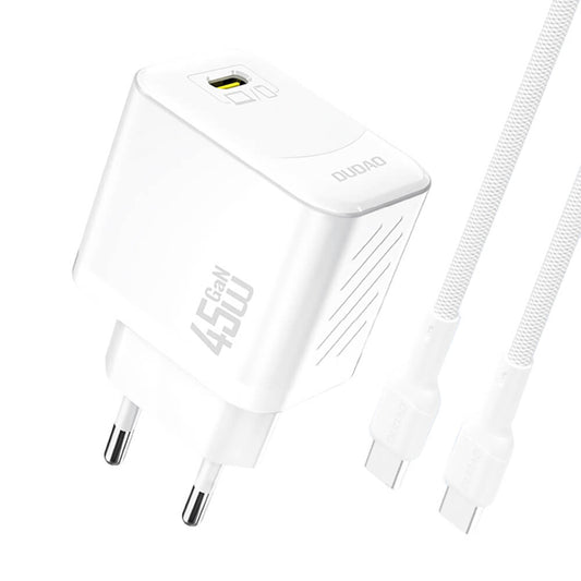 Dudao A28C 45W GaN Ladeset + USB-C Kabel Weiß - MIZO.at