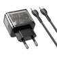 Hoco N34 20W Dual Ladegerät USB-A + USB-C + USB-C Kabel Transparent - MIZO.at