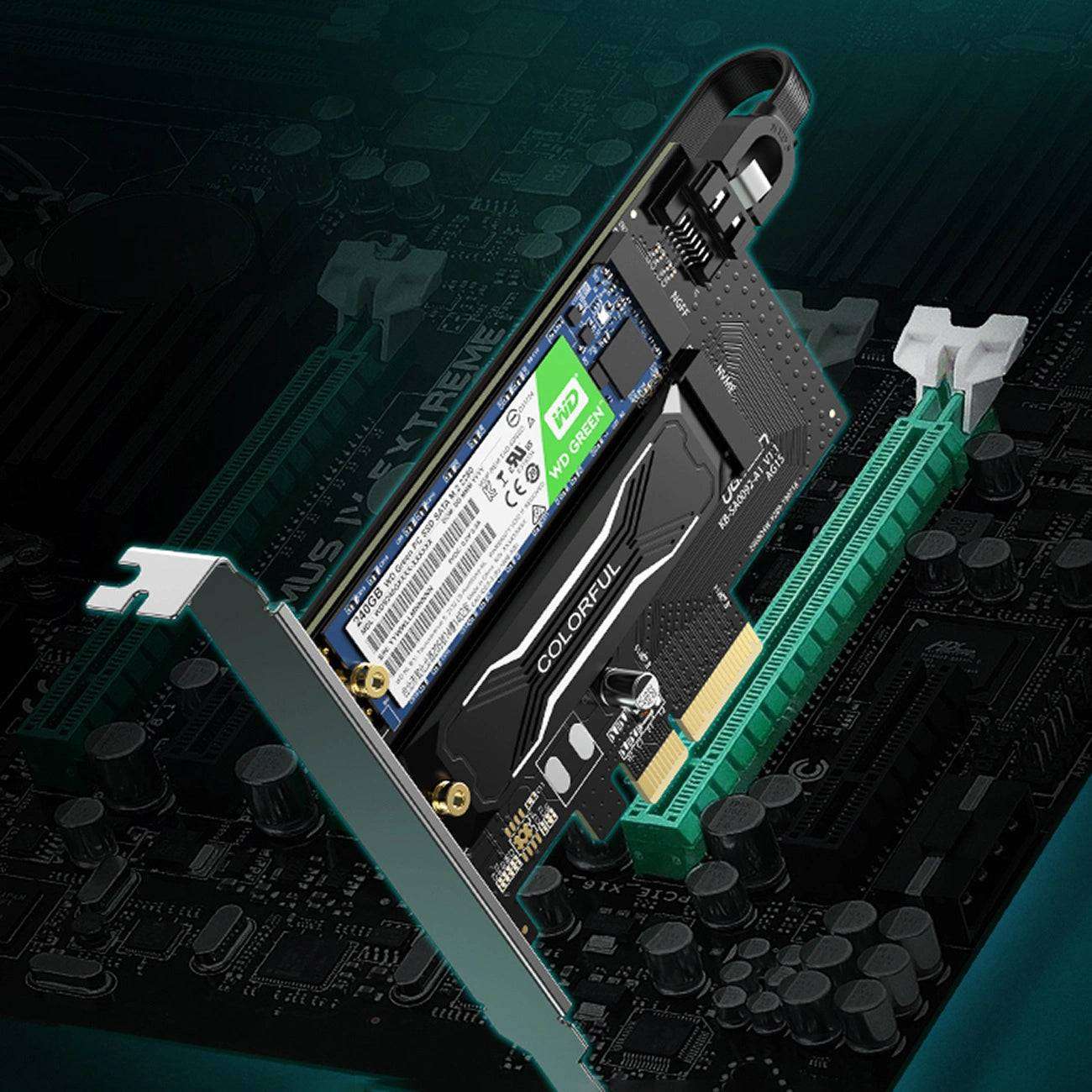 Ugreen PCIe 3.0 x4 Expansion Card Adapter | Dual M.2 SSD Slots - MIZO.at