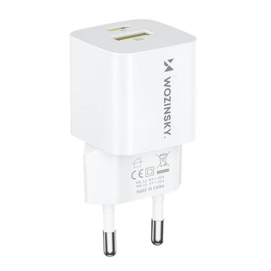 Wozinsky WWCEAC 33W GaN Ladegerät USB-A + USB-C Weiß - MIZO.at