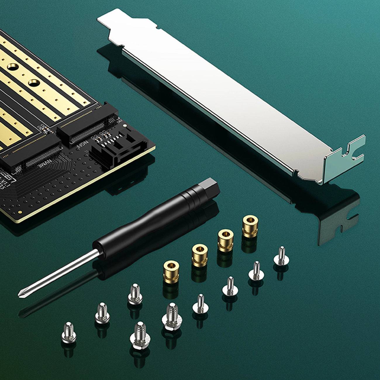 Ugreen PCIe 3.0 x4 Expansion Card Adapter | Dual M.2 SSD Slots - MIZO.at