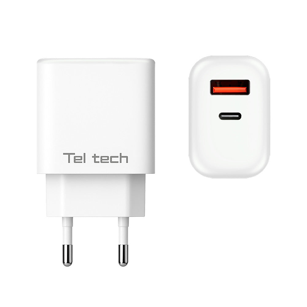 Teltech GaN Netzladegerät USB-C 45W PD PPS Weiß