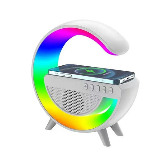 Kabelloser LED Lautsprecher G500 Weiß | Wireless Charging & Ambient Light 10W - MIZO.at