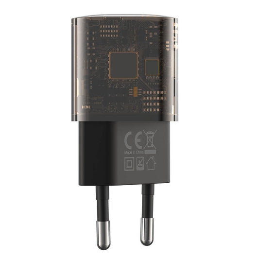 XO CE05 Clear Wall Charger 30W PD + 18W QC – Brown - MIZO.at