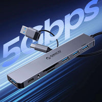 Orico YSA2-U3 7-Port USB Hub Docking Station – Gray
