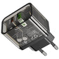 Hoco N34 20W Dual Ladegerät USB-A + USB-C QC3.0 PD Transparent - MIZO.at