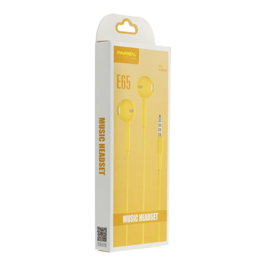Pavareal PA-E65 Wired Earphones with Microphone | Yellow - MIZO.at
