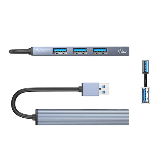 Orico AH-A13 USB Hub 4-Port | 1x USB 3.0 + 3x USB 2.0 - Gray - MIZO.at