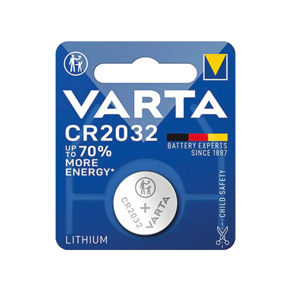 VARTA CR2032 Lithium-Knopfzelle 3V 230mAh – Lange Lebensdauer - MIZO.at