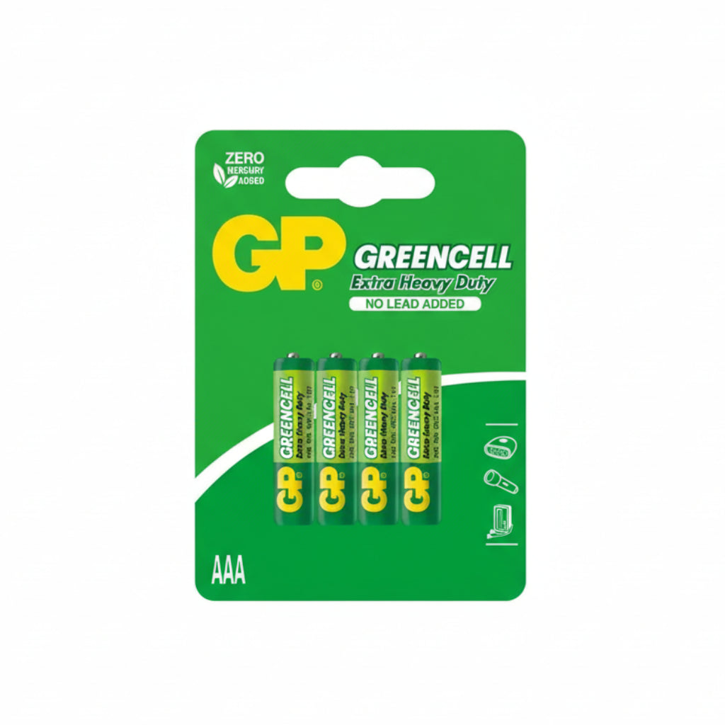 GP GreenCell AAA R03 Zinc-Carbon Batteries 4er Pack - MIZO.at