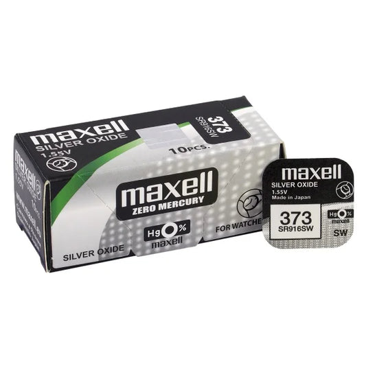 Maxell 373 SR916SW Silberoxid Knopfzelle Batterie 1,55V – 3 Stk. - MIZO.at