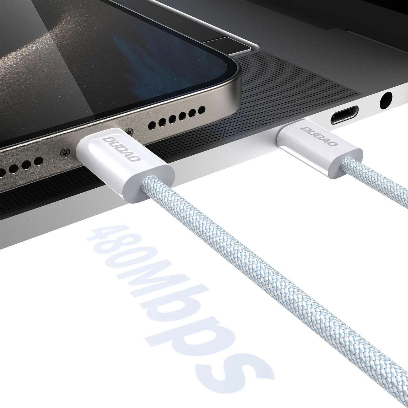 Dudao L6C PD USB-C Cable | 60W Fast Charging 2M White - MIZO.at