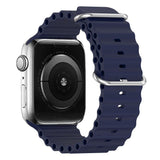 Apple Watch Strap 42/44/45/49 | Silicone Pattern 1 Navy - MIZO.at