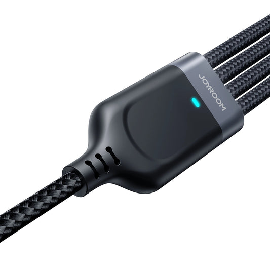 USB Type-C 2x Lightning & Micro USB Cable | 3.5A, 1.2m, Black - MIZO.at
