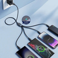 USB Type-C 2x Lightning & Micro USB Cable | 3.5A, 1.2m, Black - MIZO.at