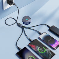 USB Type-C 2x Lightning & Micro USB Cable | 3.5A, 1.2m, Black - MIZO.at