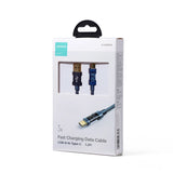 USB-Type-C Kabel, 1,2 m Blau – 3A Schnellladen & Datenübertragung - MIZO.at