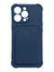 iPhone 12 Pro Card Wallet | Navy Blue Airbag Armor Case - MIZO.at