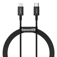 iPhone Ladekabel USB C auf Lightning 20W Schnellladen 1 m Baseus Schwarz