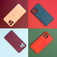 iPhone 12 Pro Card Wallet | Navy Blue Airbag Armor Case - MIZO.at