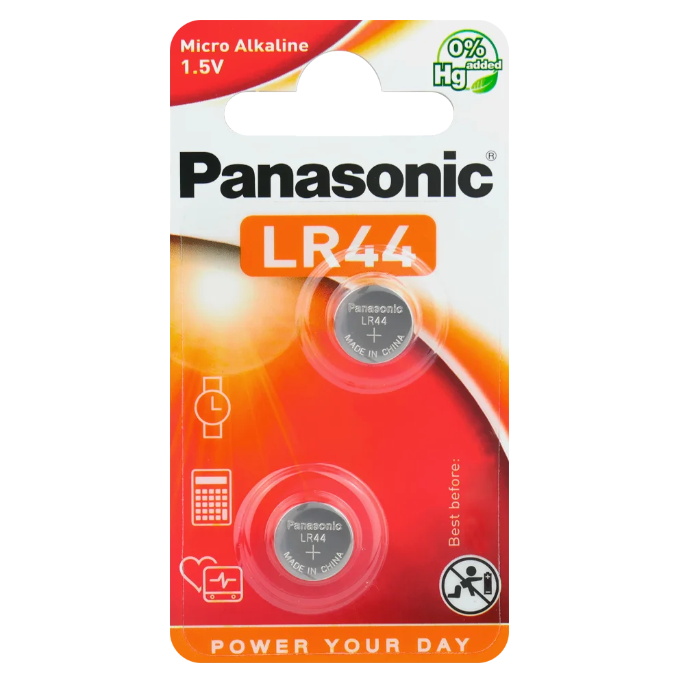 LR44 Knopfzelle 1.5V Batterie AG13 L1154 2 Stück Panasonic - MIZO.at