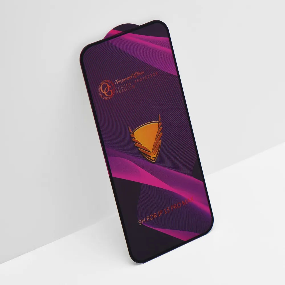 OG 6D Premium Schutzglas iPhone 13 Pro 14 Schwarz