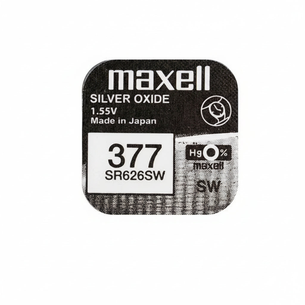 Maxell 377 SR626SW Silberoxid Uhrbatterie Made in Japan - MIZO.at