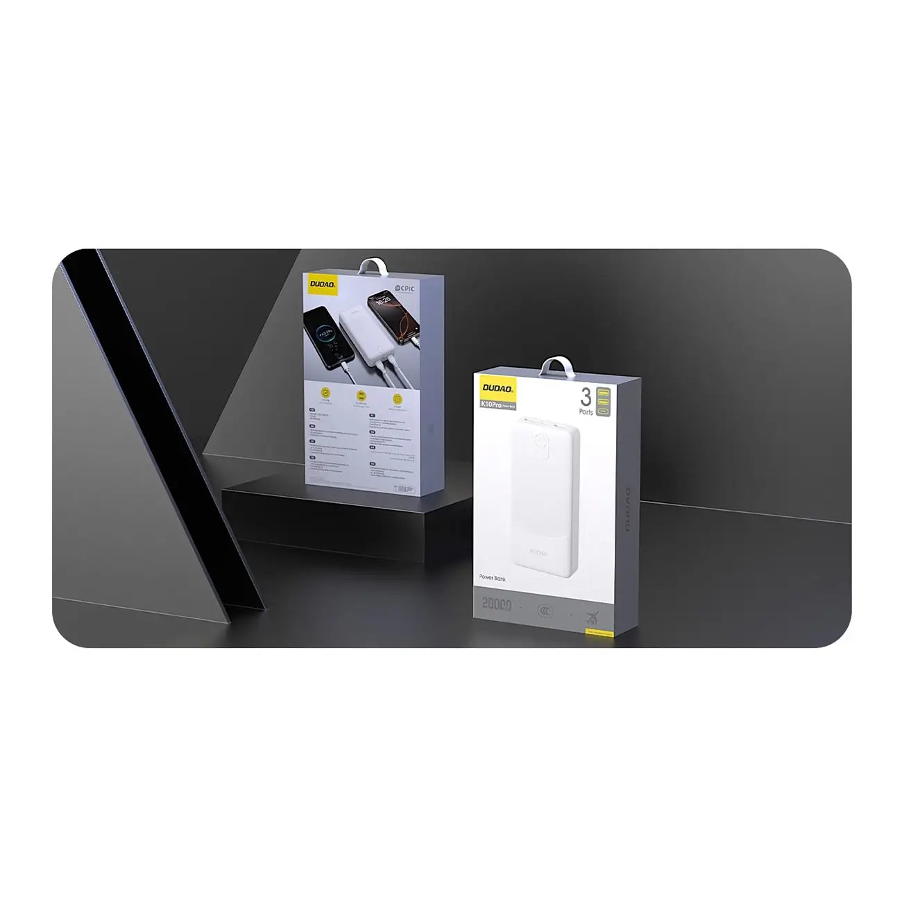 Dudao K10Pro Powerbank 20000mAh 2x USB-A White - MIZO.at