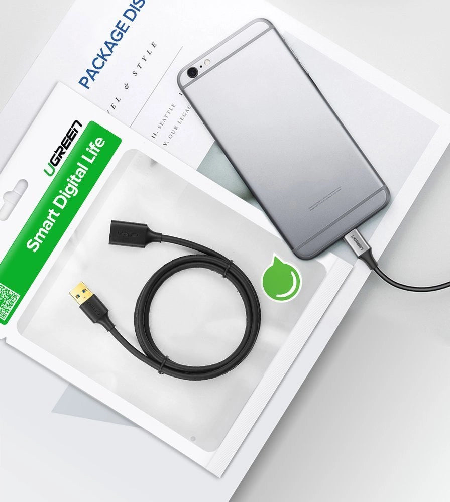 Ugreen 3M USB 3.0 Extension Cable | Fast Data Transfer, Durable - MIZO.at