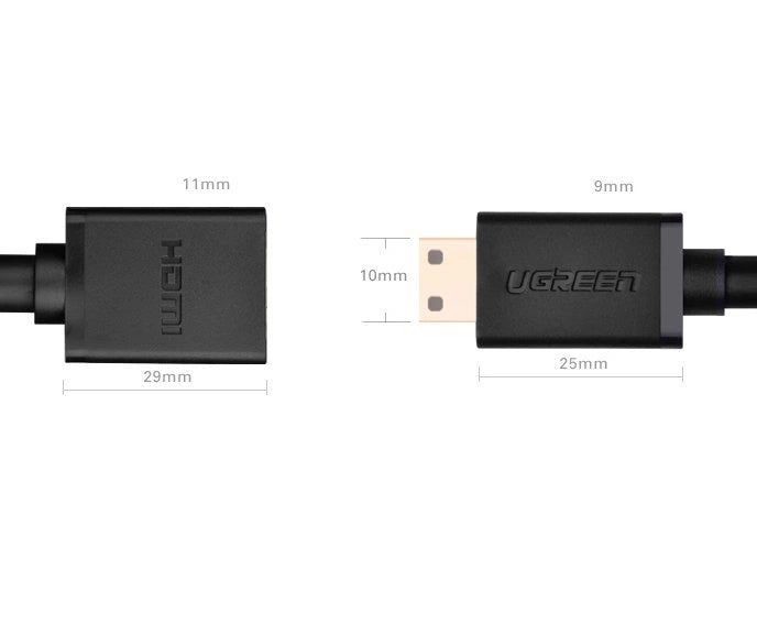 Ugreen HDMI to Mini HDMI Adapter | 4K 60Hz, High-Speed Transmission - MIZO.at