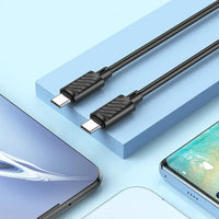 Hoco X88 USB-C zu USB-C Kabel 1m 60W 3A Schwarz - MIZO.at