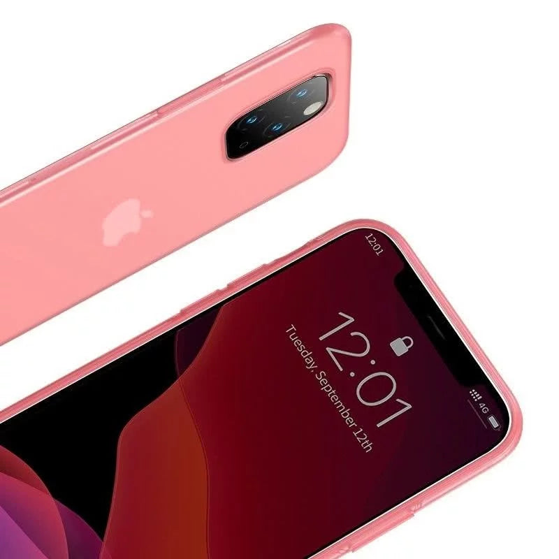 iPhone 11 Pro Case | Jelly Liquid Silica Gel (Transparent Red) - MIZO.at