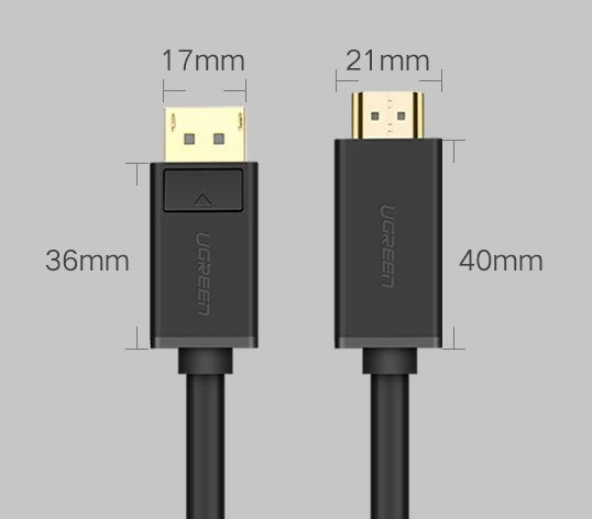 Ugreen DisplayPort to HDMI Adapter | 4K 30Hz, Audio & Video Transfer - MIZO.at