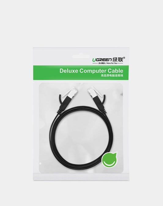 Ugreen 1m Cat 6 Ethernet Cable | 1Gbps, Flat Design, Black - MIZO.at