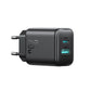 Joyroom JR-TCF13 25W USB-C/USB-A Ladegerät Schwarz Dual-Port PD/QC - MIZO.at