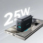 Joyroom JR-TCF13 25W USB-C/USB-A Ladegerät Schwarz Dual-Port PD/QC - MIZO.at