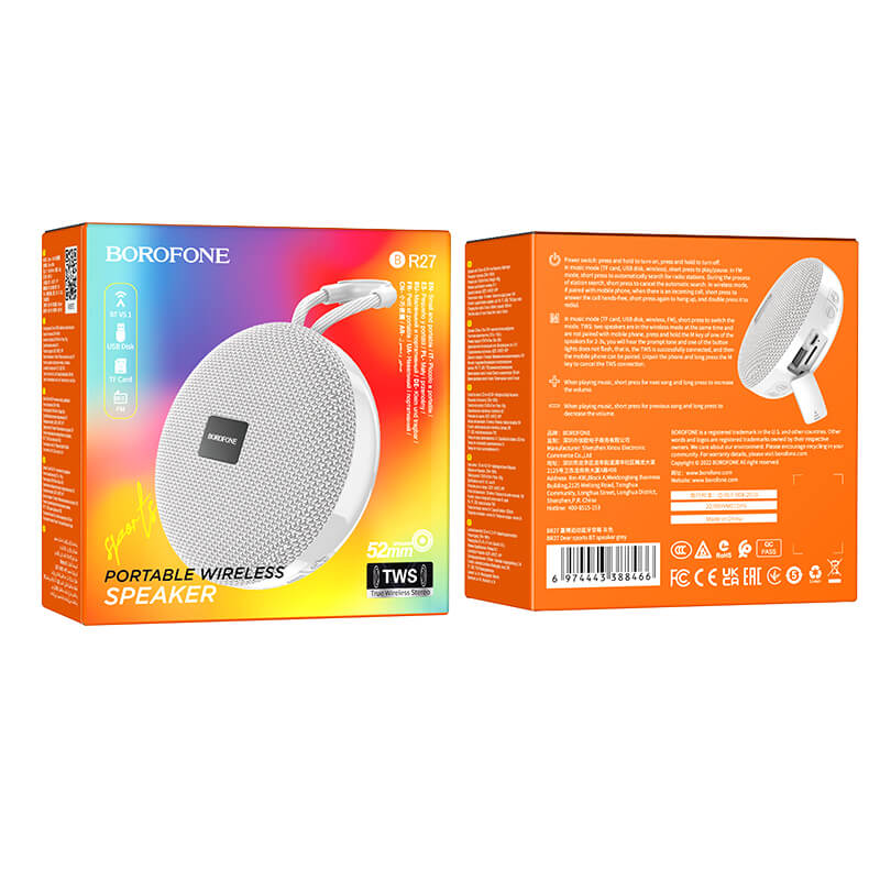 Wireless Bluetooth Speaker BR27 Dear Gray | Compact Sound Experience - MIZO.at