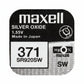 Maxell 371 SR920SW Silberoxid Uhrbatterie Made in Japan - MIZO.at