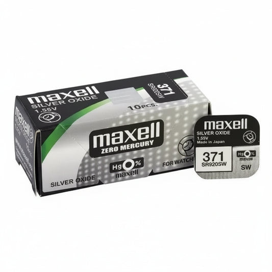 Maxell 371 SR920SW Silberoxid Uhrbatterie Made in Japan - MIZO.at
