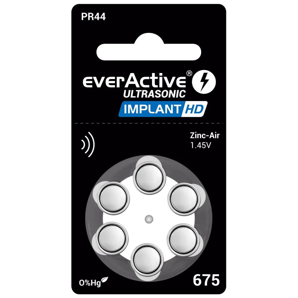 6er Pack everActive Ultrasonic Implant HD 675 PR44 1,45 V - MIZO.at