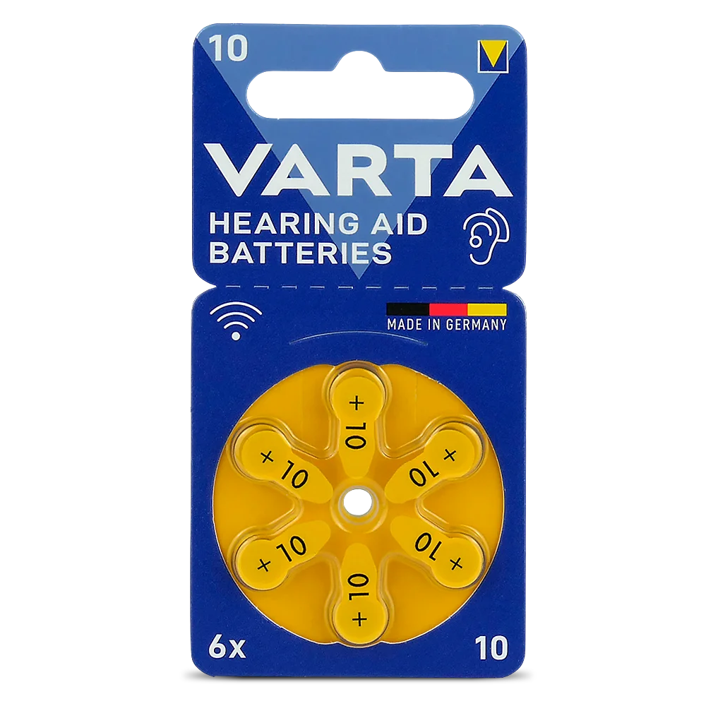 6er Pack Varta Hörgerätebatterien 10 PR70 1,45 V - MIZO.at
